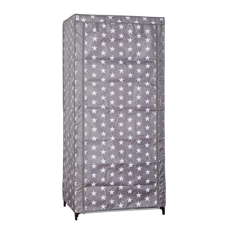 LOVE IT STORE IT Stoffschrank mit Kleiderstange und Ablagefach, Stern, 80 x 50 x 175 cm