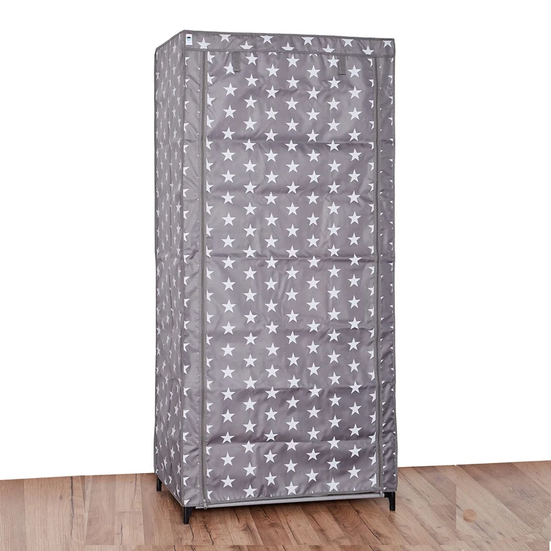 LOVE IT STORE IT Stoffschrank mit Kleiderstange und Ablagefach, Stern, 80 x 50 x 175 cm