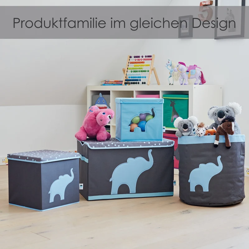 LOVE IT STORE IT Aufbewahrungskorb rund, Elefant – KIDS