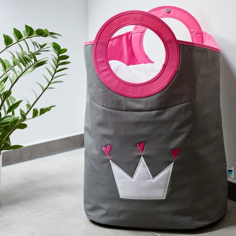 LOVE IT STORE IT Wäschesammler mit Tragegriffen, Krone – KIDS