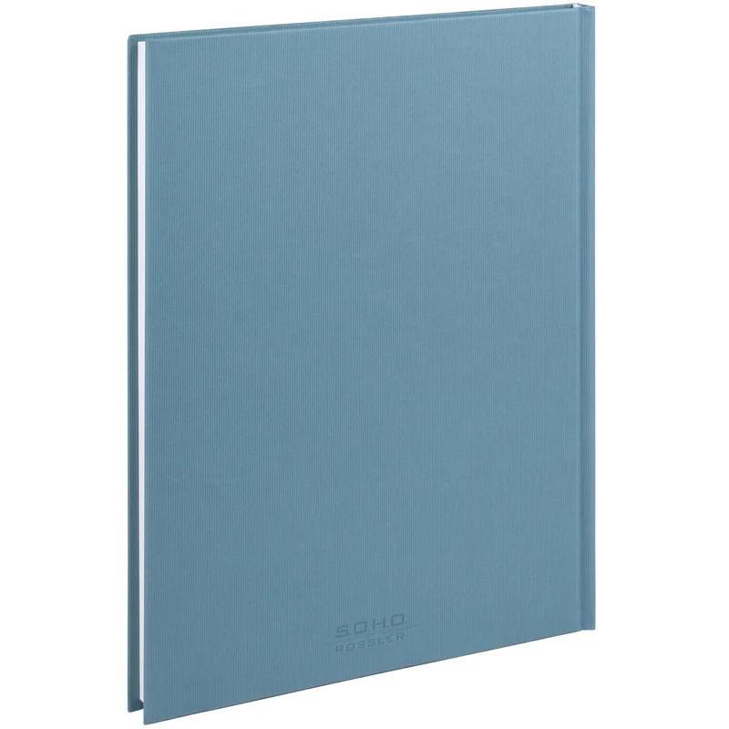 S.O.H.O. Notizbuch | A4 | Hardcover | Blankoseiten & Linienblatt | blau
