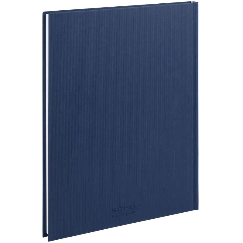S.O.H.O. Notizbuch | A4 | Hardcover | Blankoseiten & Linienblatt | navy-blau