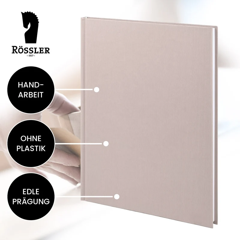 S.O.H.O. Notizbuch | A4 | Hardcover | Blankoseiten & Linienblatt | powder-rosa