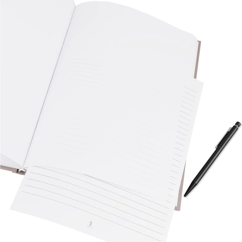 S.O.H.O. Notizbuch | A4 | Hardcover | Blankoseiten & Linienblatt | powder-rosa