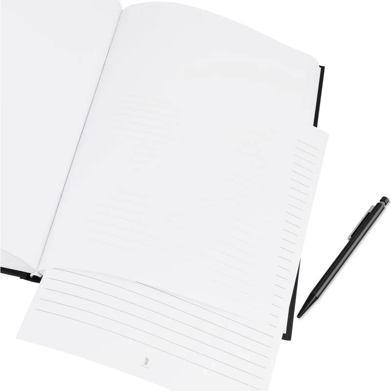 S.O.H.O. Notizbuch | A4 | Hardcover | Blankoseiten & Linienblatt | schwarz