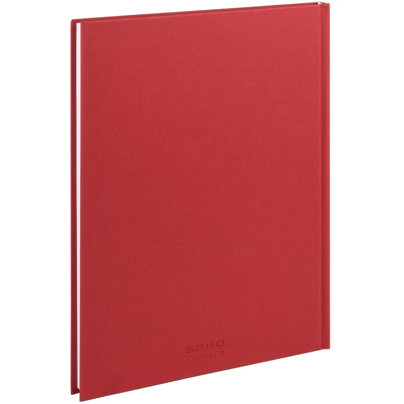 S.O.H.O. Notizbuch | A4 | Hardcover | Blankoseiten & Linienblatt | rot