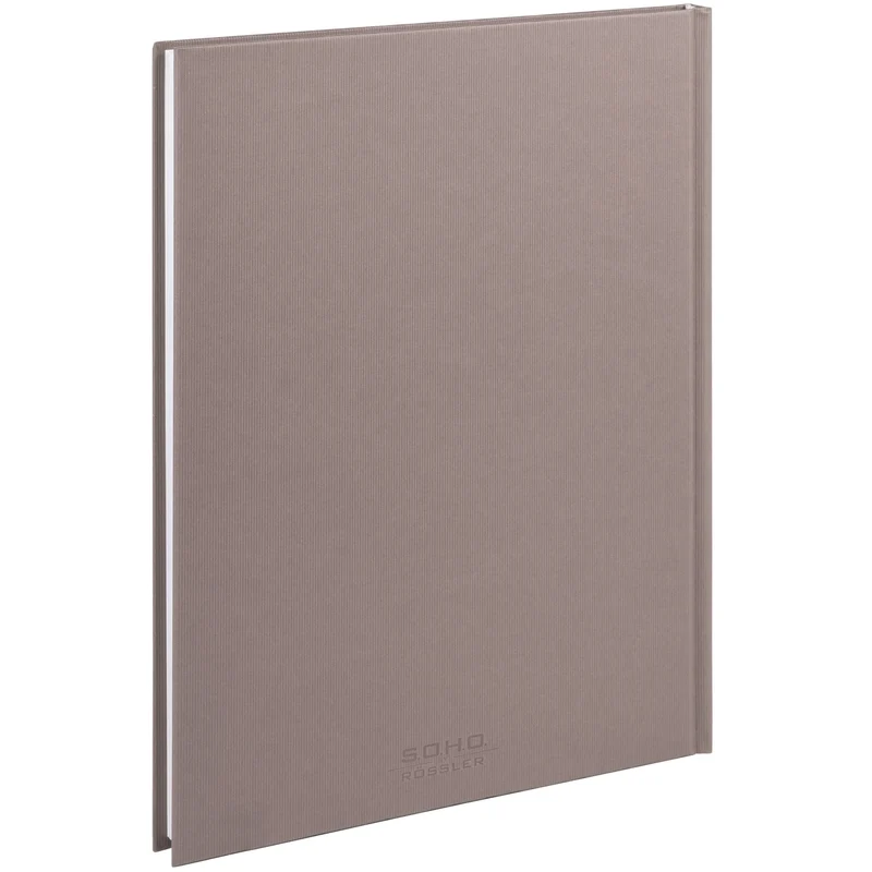 S.O.H.O. Notizbuch | A4 | Hardcover | Blankoseiten & Linienblatt | taupe