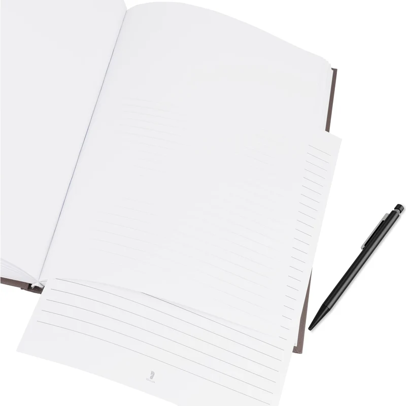 S.O.H.O. Notizbuch | A4 | Hardcover | Blankoseiten & Linienblatt | taupe