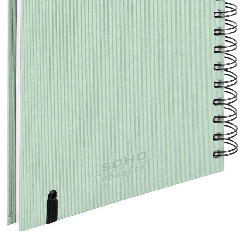 S.O.H.O. Notizbuch | A5 | Hardcover | Blanko | Mit Gummizug | mint