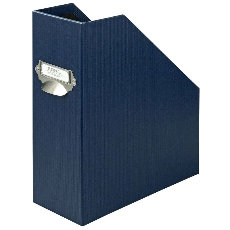 S.O.H.O. Stehsammler | A4 | Zeitschriftensammler mit Griff | navy-blau