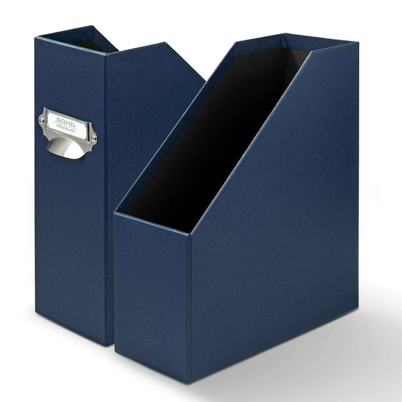 S.O.H.O. Stehsammler | A4 | Zeitschriftensammler mit Griff | navy-blau