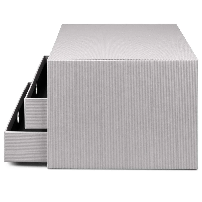 S.O.H.O. Schubladenbox | A4 | Querformat | 3 Fächer | stone-grau