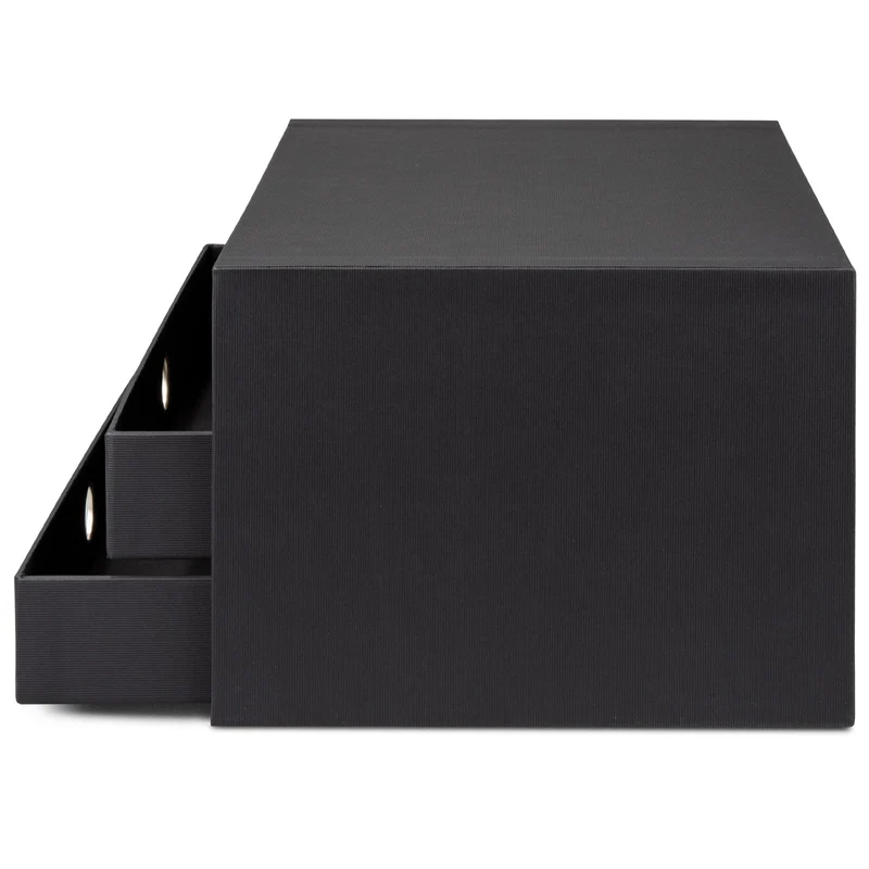 S.O.H.O. Schubladenbox | A4 | Querformat | 3 Fächer | schwarz