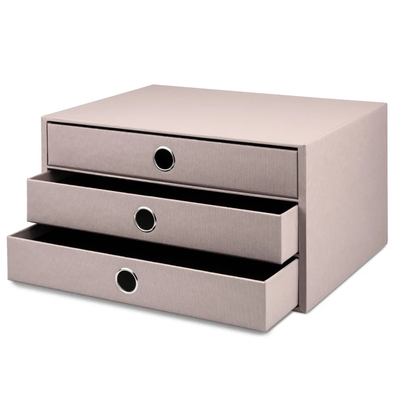 S.O.H.O. Schubladenbox | A4 | Querformat | 3 Fächer | taupe