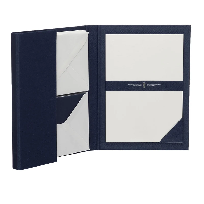 Briefpapier Mappe | A5 | Edles Briefpapier mit Umschlag | 15 Stück | blau