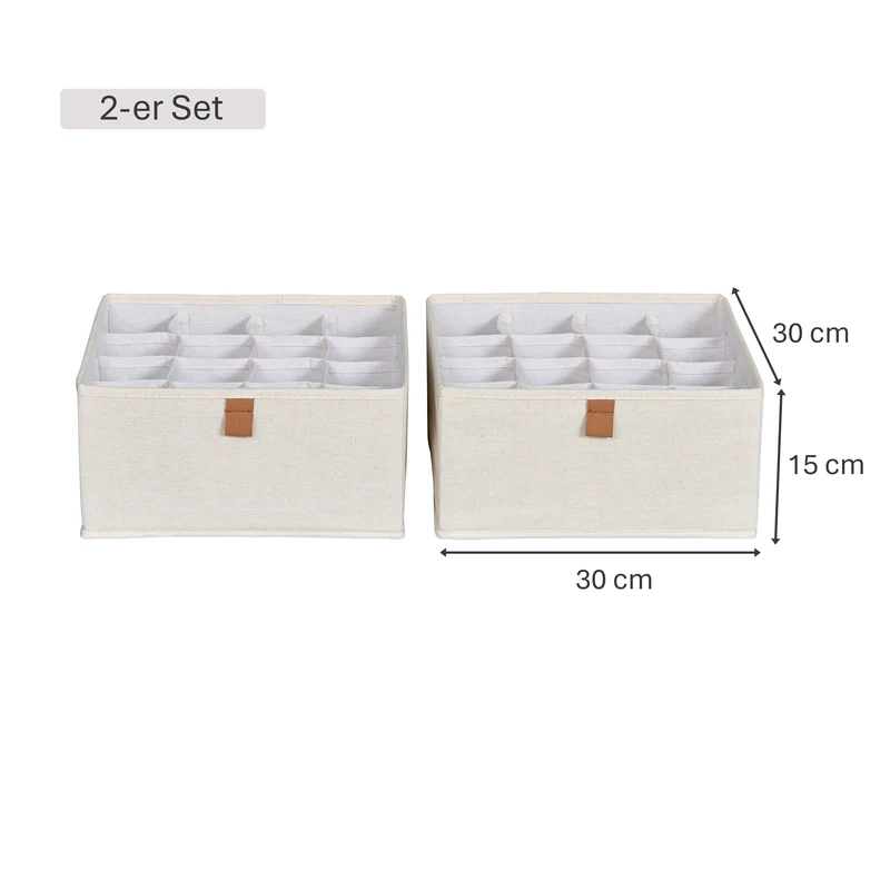 LOVE IT STORE IT Schubladen Ordnungssystem 2-teilig, 30x30x15 cm – PREMIUM