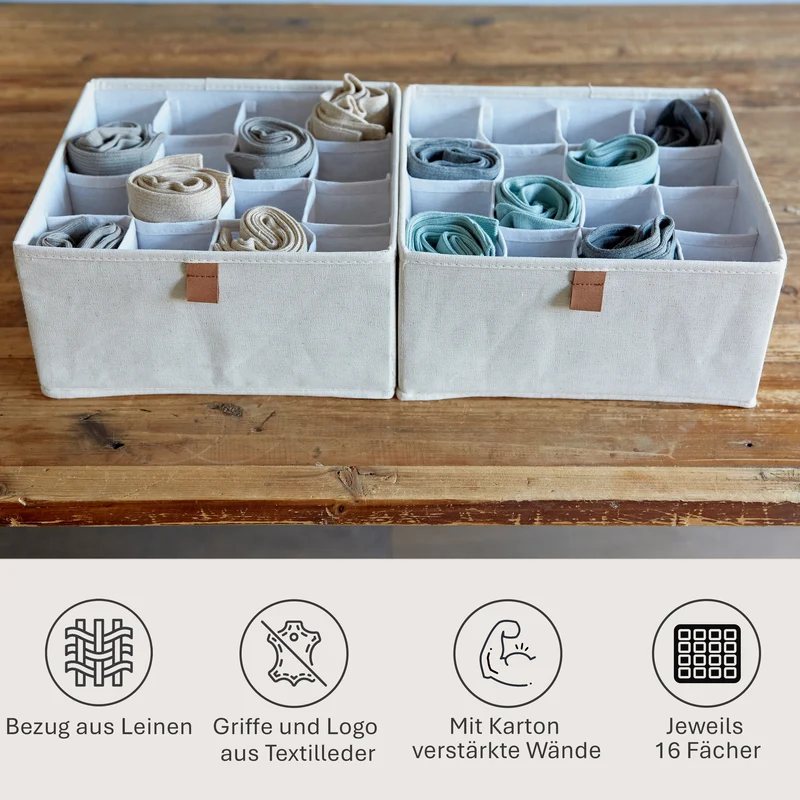 LOVE IT STORE IT Schubladen Ordnungssystem 2-teilig, 30x30x15 cm – PREMIUM