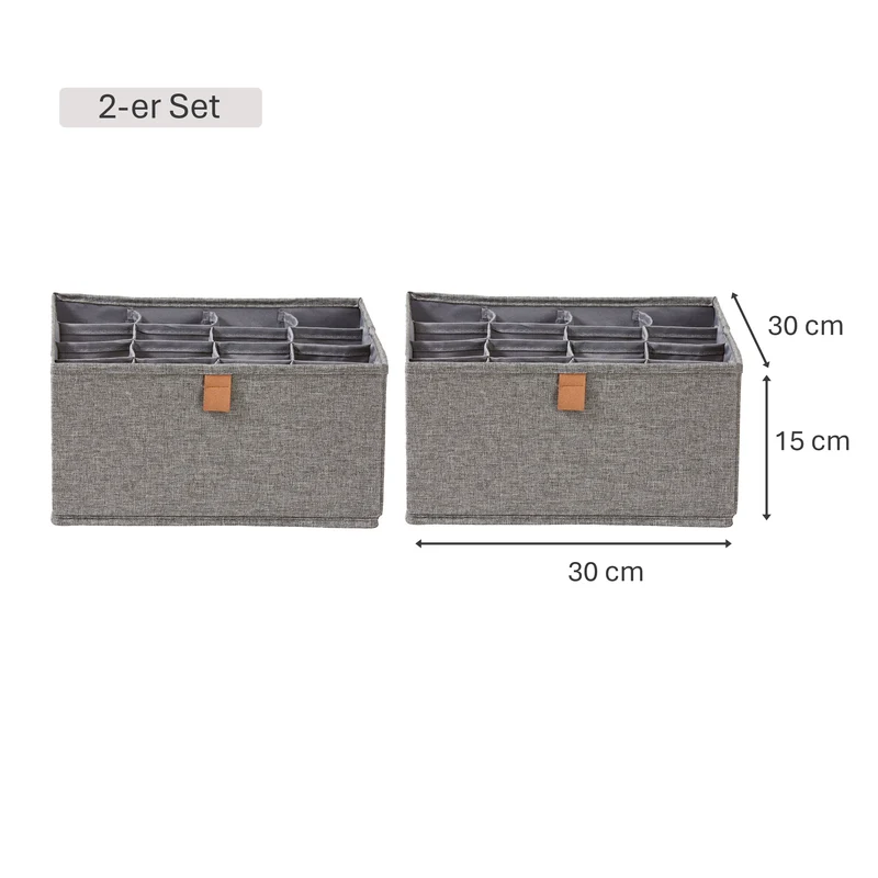 LOVE IT STORE IT Schubladen Ordnungssystem 2-teilig, 30x30x15 cm – PREMIUM