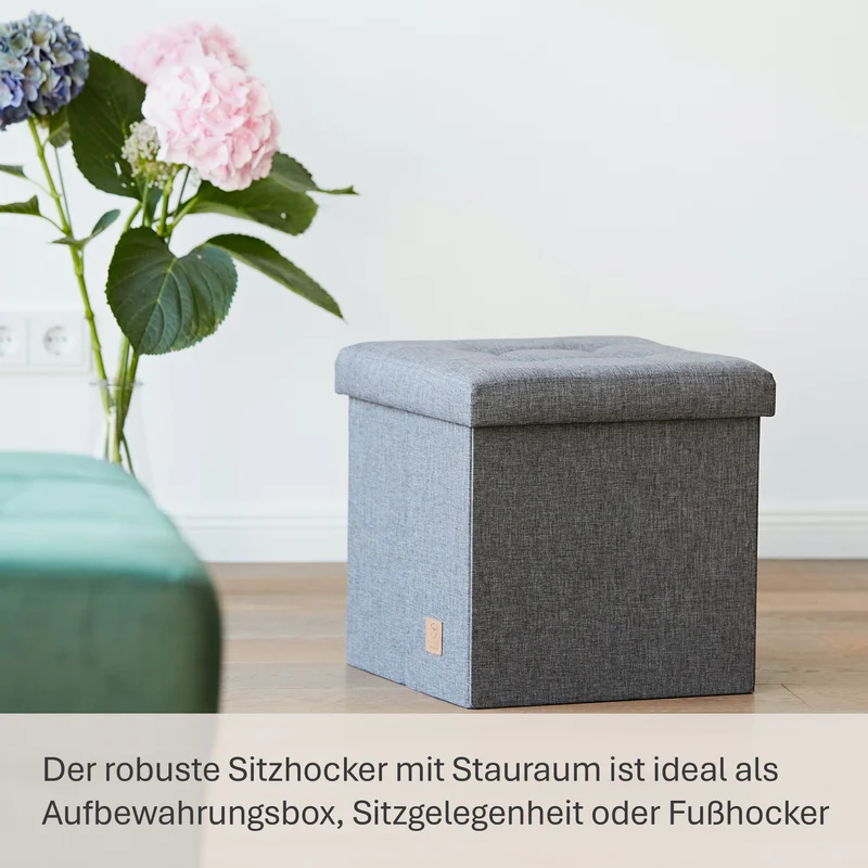 LOVE IT STORE IT Sitzhocker mit Stauraum, 38x38x38 cm – PREMIUM