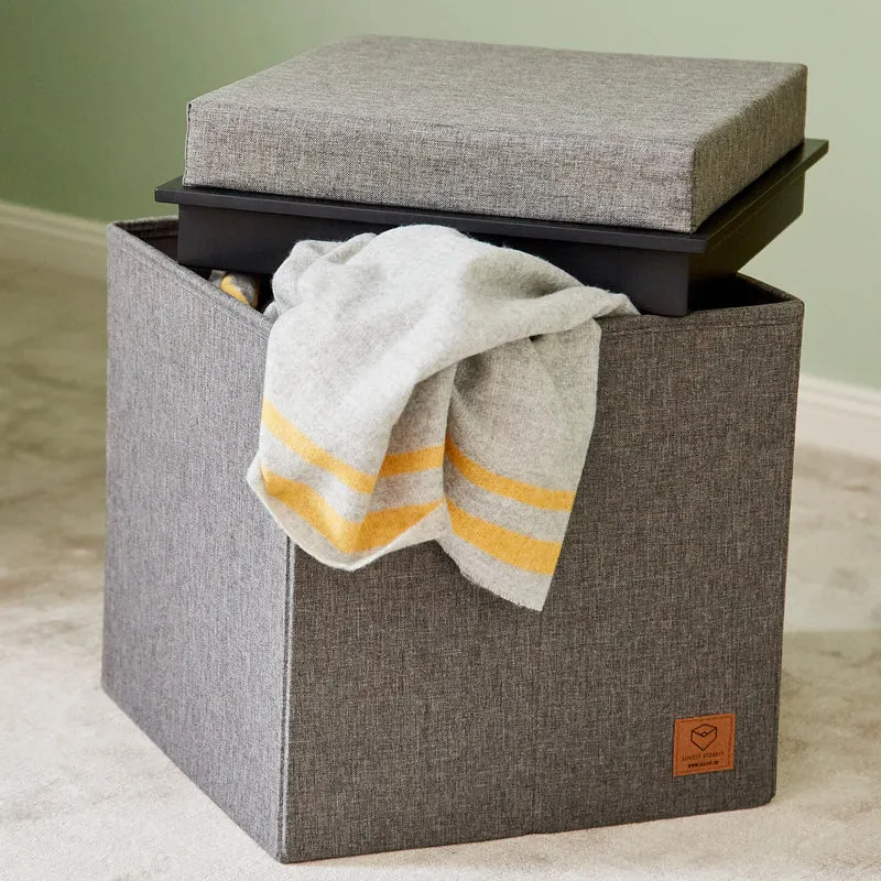 LOVE IT STORE IT 3-in-1 Sitzhocker mit Stauraum – PREMIUM GRAU