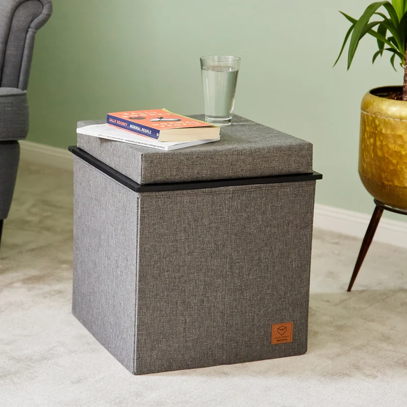 LOVE IT STORE IT 3-in-1 Sitzhocker mit Stauraum – PREMIUM GRAU