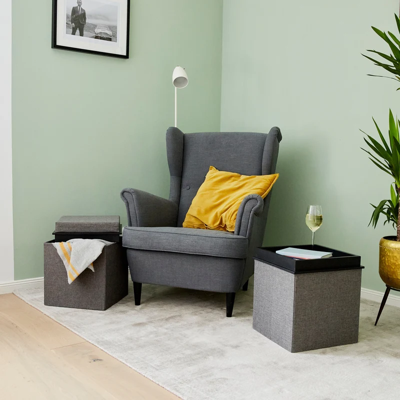 LOVE IT STORE IT 3-in-1 Sitzhocker mit Stauraum – PREMIUM GRAU