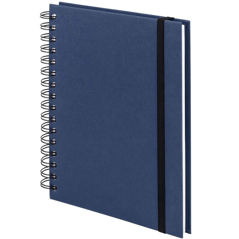 S.O.H.O. Notizbuch | A5 | Hardcover | Blanko | Mit Gummizug | navy-blau