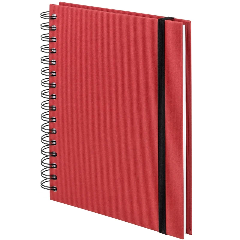 S.O.H.O. Notizbuch | A5 | Hardcover | Blanko | Mit Gummizug | rot