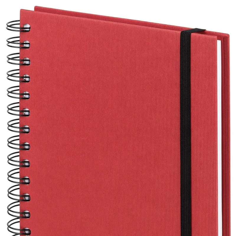S.O.H.O. Notizbuch | A5 | Hardcover | Blanko | Mit Gummizug | rot