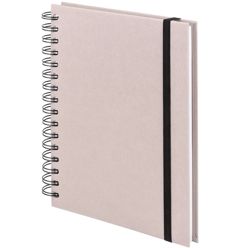 S.O.H.O. Notizbuch | A5 | Hardcover | Blanko | Mit Gummizug | powder-rosa