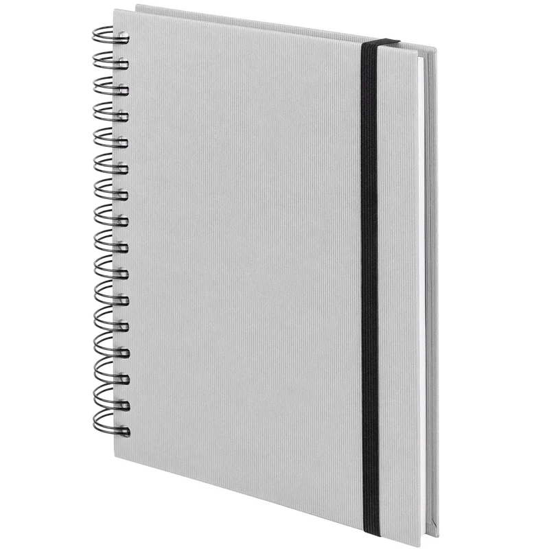 S.O.H.O. Notizbuch | A5 | Hardcover | Blanko | Mit Gummizug | stone-grau