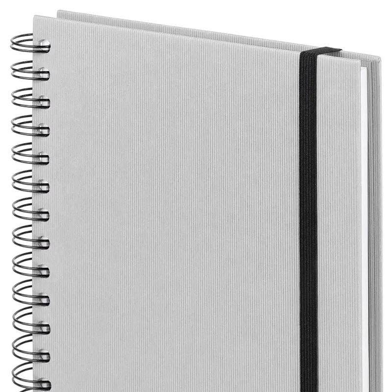 S.O.H.O. Notizbuch | A5 | Hardcover | Blanko | Mit Gummizug | stone-grau