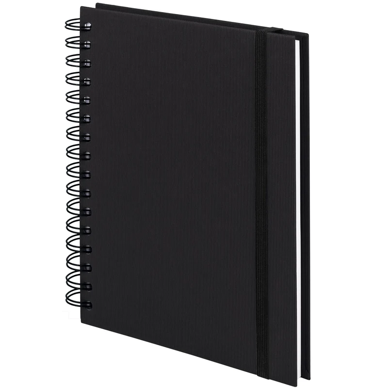 S.O.H.O. Notizbuch | A5 | Hardcover | Blanko | Mit Gummizug | schwarz