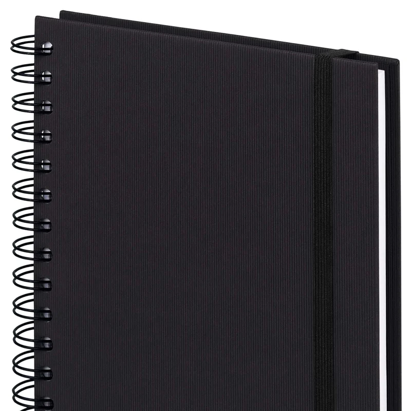 S.O.H.O. Notizbuch | A5 | Hardcover | Blanko | Mit Gummizug | schwarz