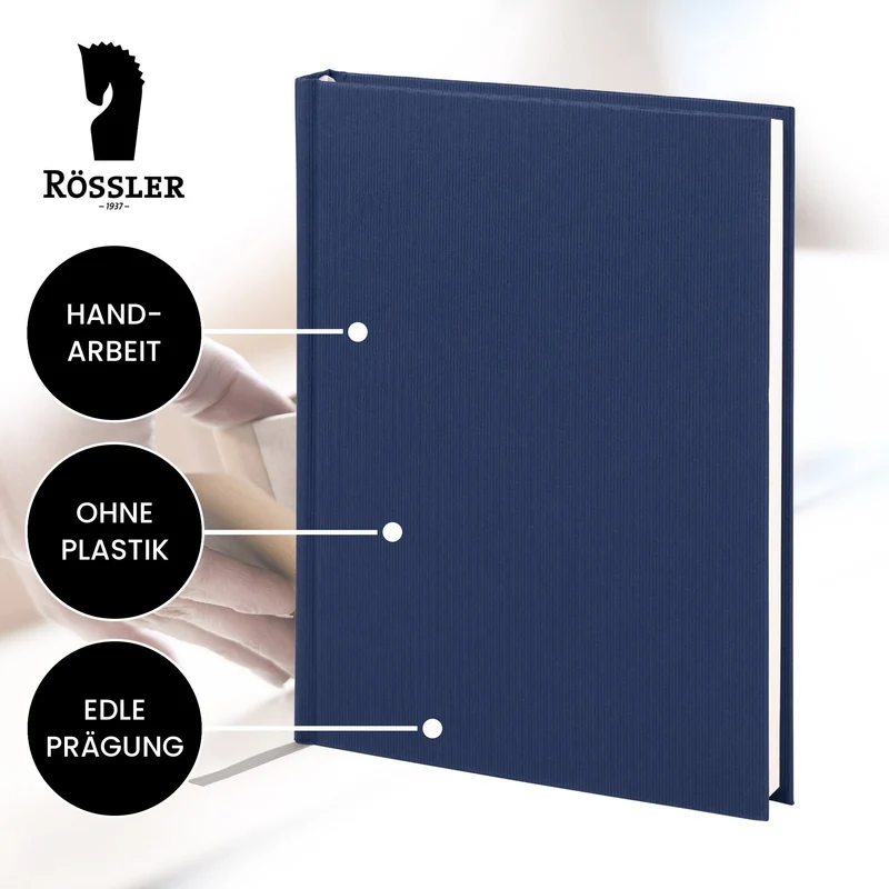 S.O.H.O. Notizbuch | A5 | Hardcover | Dotted Grid | mit Lesebändchen | navy-blau
