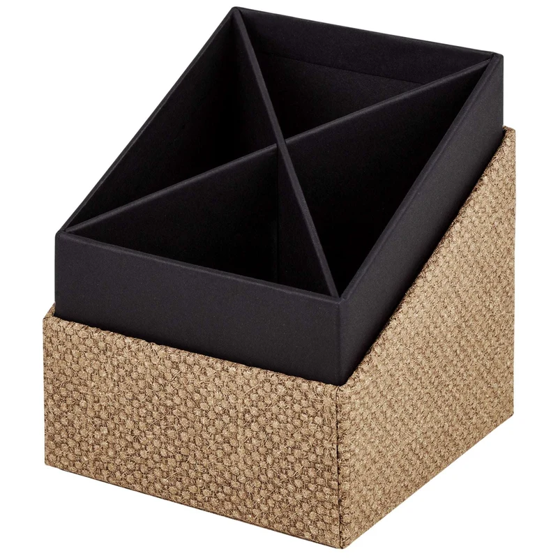 S.O.H.O. Stifteköcher | 4 Fächer | 8,6x10x8,6cm | haselnuss-braun