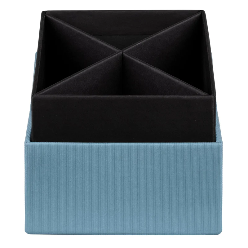 S.O.H.O. Stifteköcher | 4 Fächer | 8,6x10x8,6cm | denim-blau