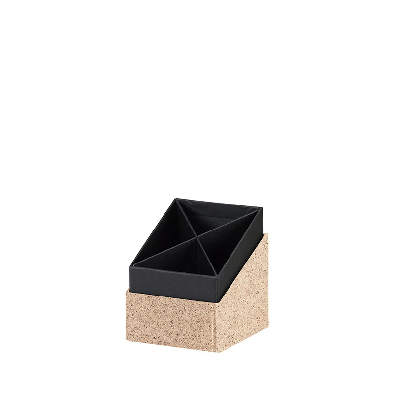 S.O.H.O. Stifteköcher | 4 Fächer | 8,6x10x8,6cm | cacao