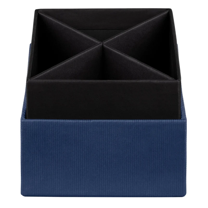 S.O.H.O. Stifteköcher | 4 Fächer | 8,6x10x8,6cm | navy-blau