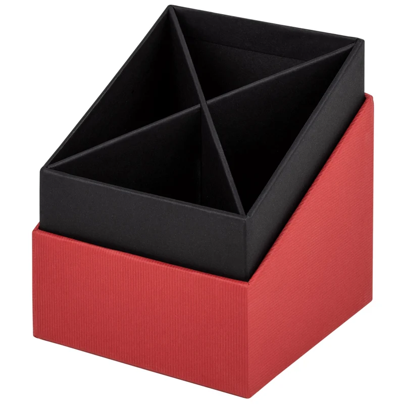 S.O.H.O. Stifteköcher | 4 Fächer | 8,6x10x8,6cm | rot