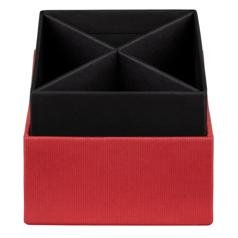 S.O.H.O. Stifteköcher | 4 Fächer | 8,6x10x8,6cm | rot