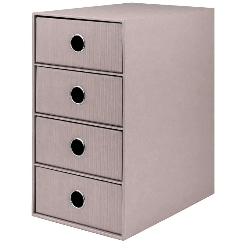 S.O.H.O. Schubladenbox | A5 | DIN lang | 4 Fächer | taupe