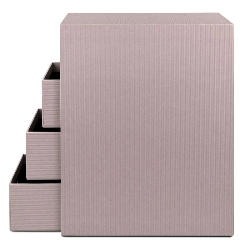 S.O.H.O. Schubladenbox | A5 | DIN lang | 4 Fächer | taupe