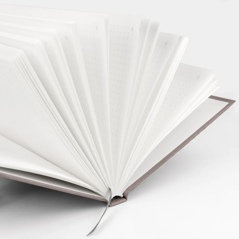 S.O.H.O. Notizbuch | A5 | Hardcover | Punktkariert | mit Lesebändchen | taupe