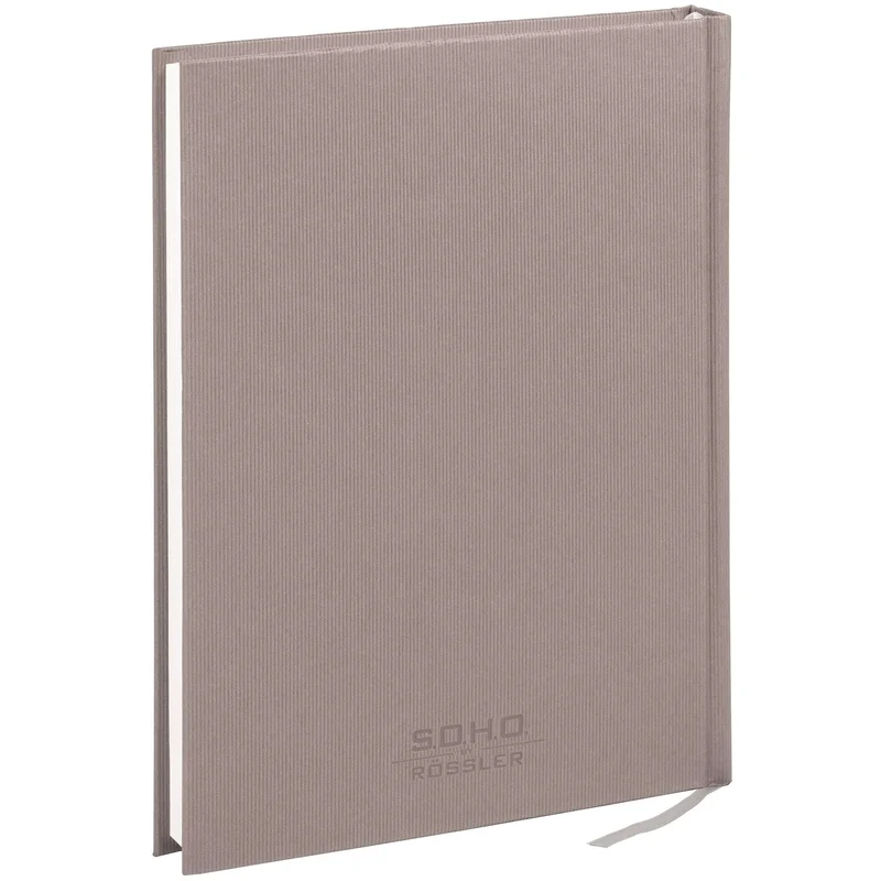 S.O.H.O. Notizbuch | A5 | Hardcover | Punktkariert | mit Lesebändchen | taupe