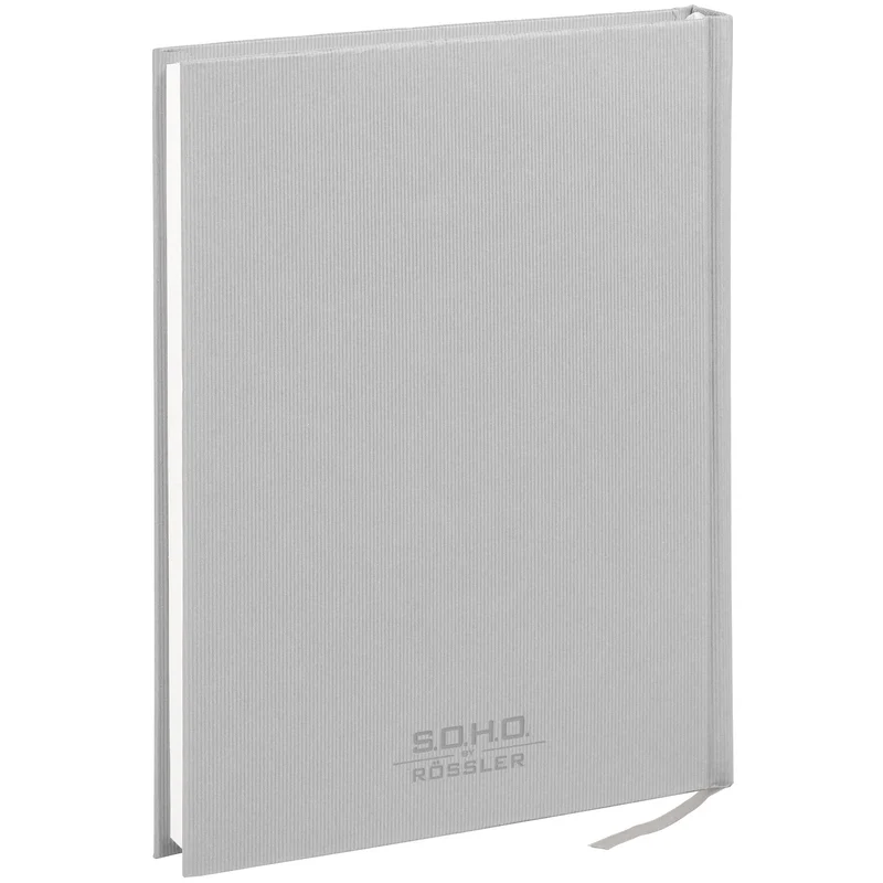S.O.H.O. Notizbuch | A5 | Hardcover | Dotted Grid | mit Lesebändchen | stone-grau
