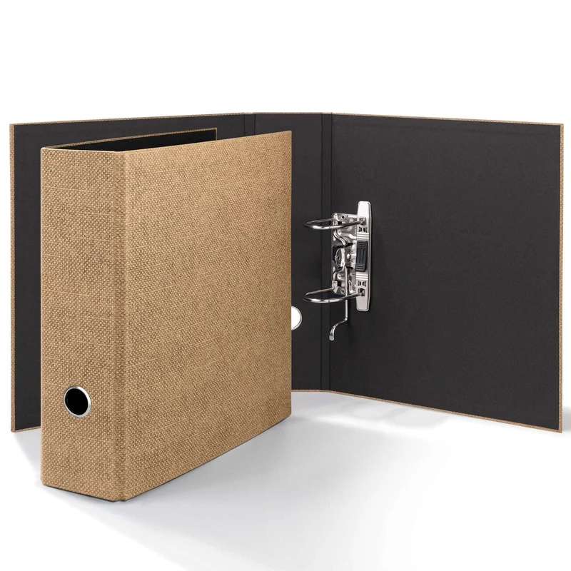 S.O.H.O. Ordner breit | A4 | 8,5cm | Edle Sisal-Optik | haselnuss-braun