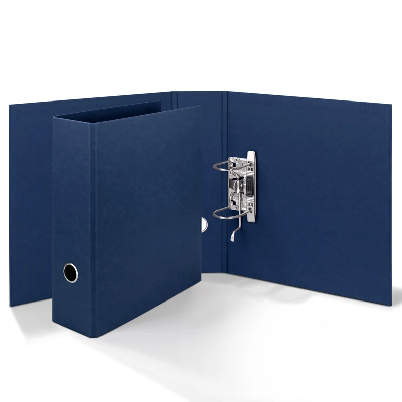 S.O.H.O. Ordner breit | A4 | 8,5cm | Edle Rippenprägung | navy-blau