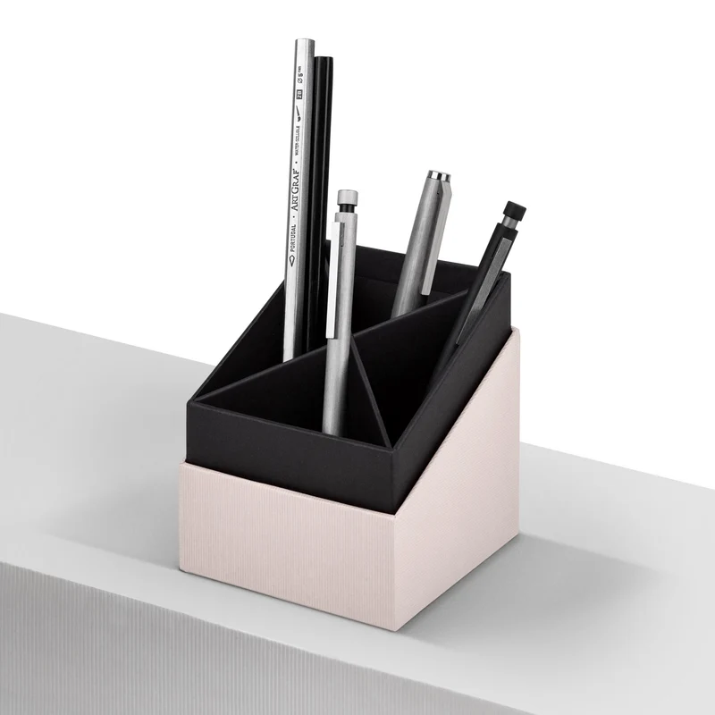 S.O.H.O. Stifteköcher | 4 Fächer | 8,6x10x8,6cm | powder-rosa