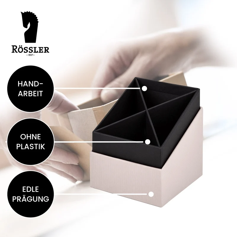 S.O.H.O. Stifteköcher | 4 Fächer | 8,6x10x8,6cm | powder-rosa